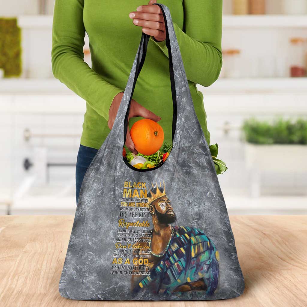 Black Man Africa Grocery Bag Naturally King