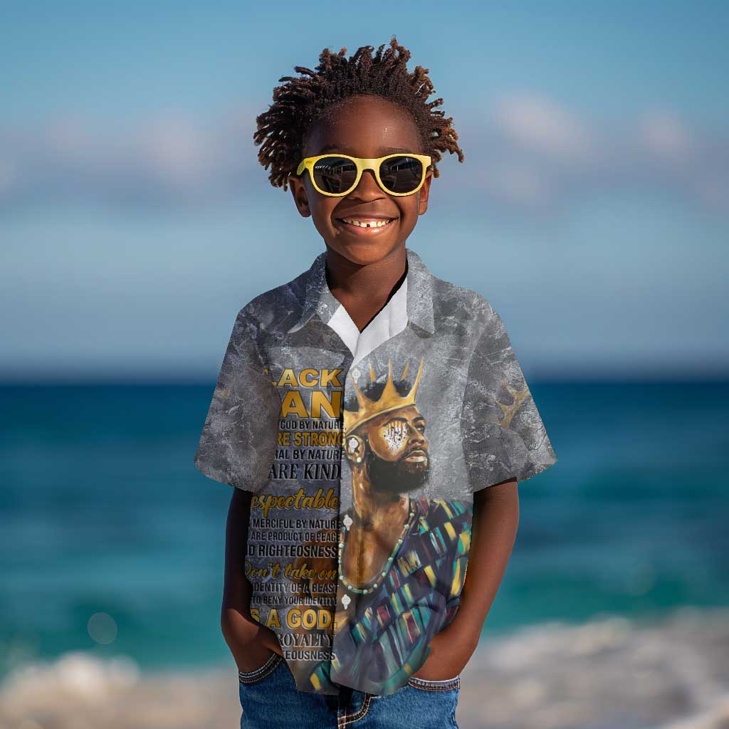 Black Man Africa Kid Hawaiian Shirt Naturally King