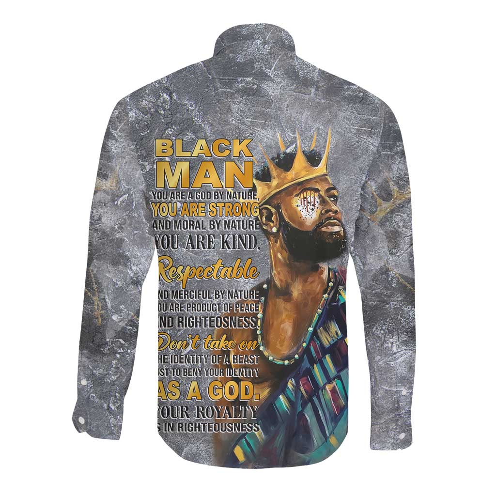 Black Man Africa Long Sleeve Button Shirt Naturally King