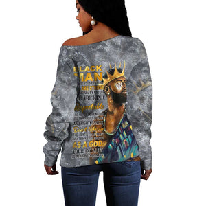 Black Man Africa Off Shoulder Sweater Naturally King