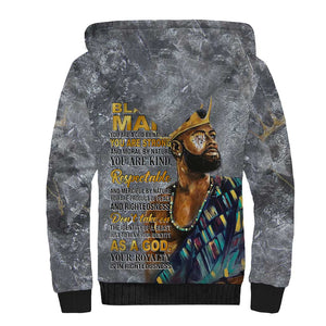 Black Man Africa Sherpa Hoodie Naturally King