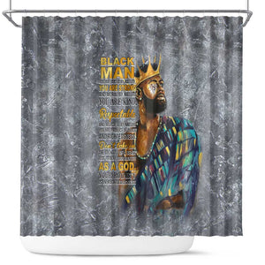 Black Man Africa Shower Curtain Naturally King