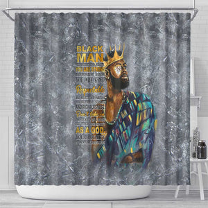 Black Man Africa Shower Curtain Naturally King