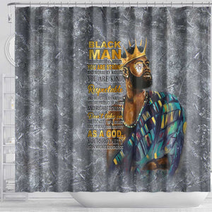 Black Man Africa Shower Curtain Naturally King