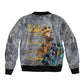 Black Man Africa Sleeve Zip Bomber Jacket Naturally King
