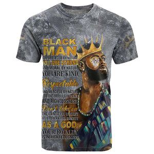 Black Man Africa T shirt Naturally King