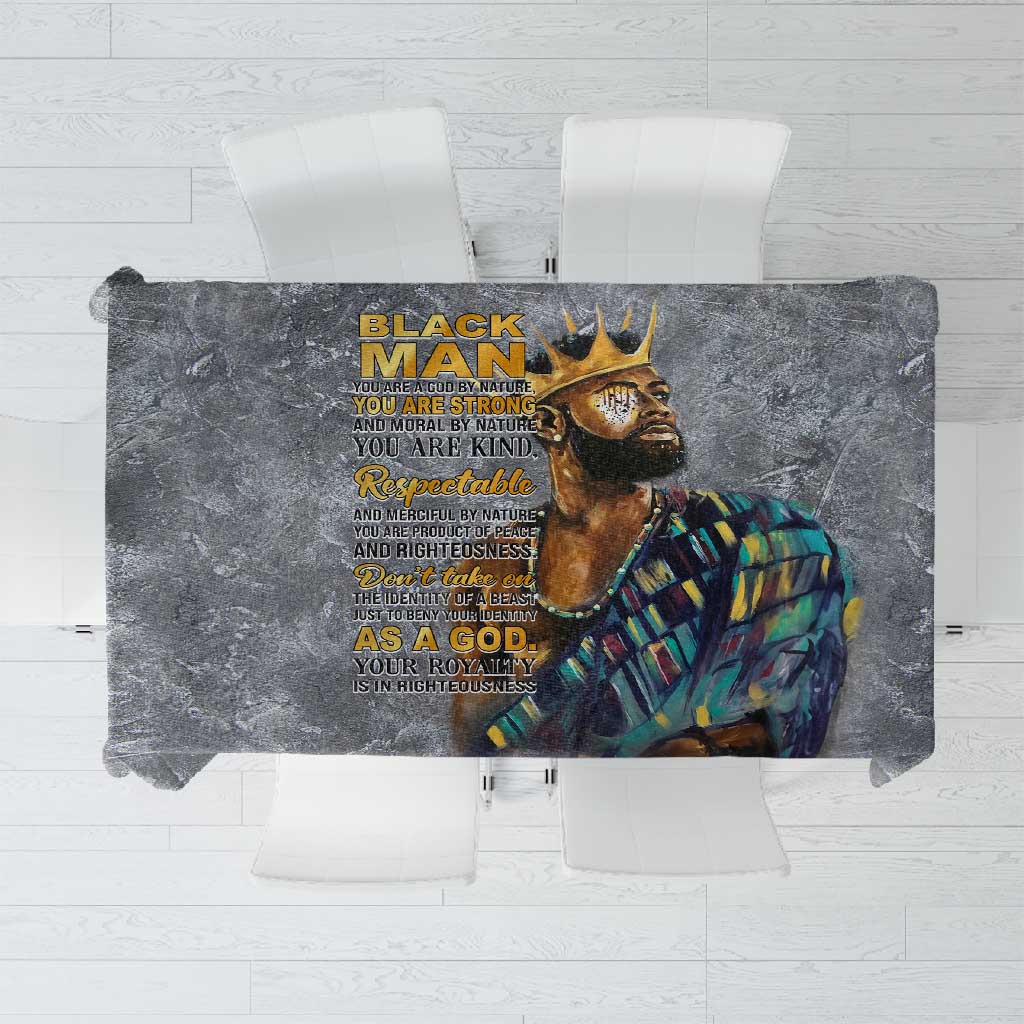 Black Man Africa Tablecloth Naturally King