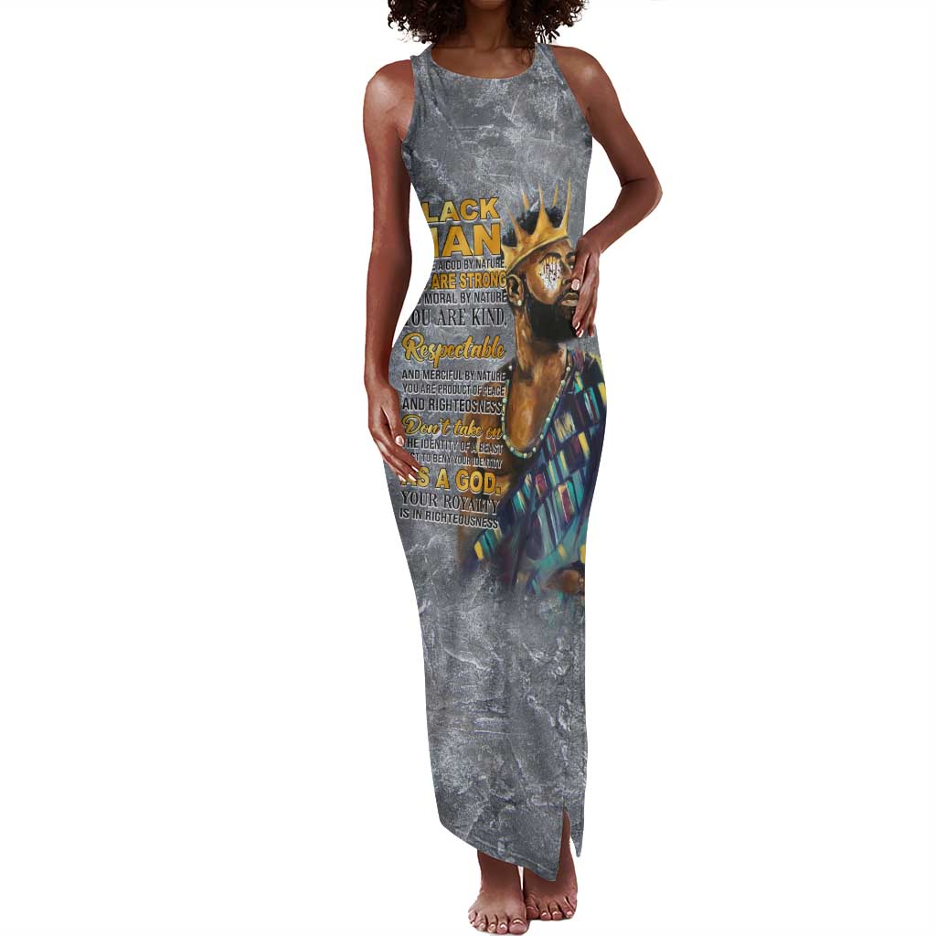 Black Man Africa Tank Maxi Dress Naturally King