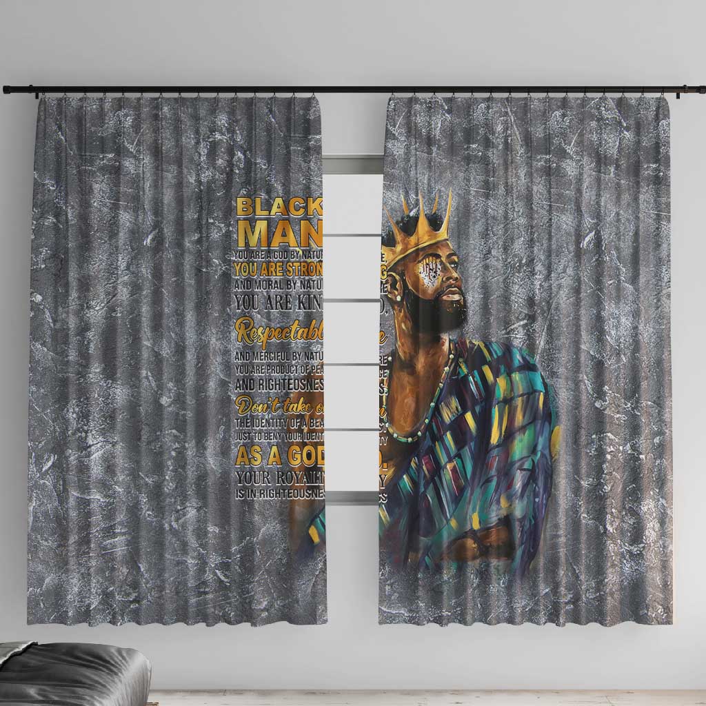 Black Man Africa Window Curtain Naturally King