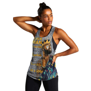 Black Man Africa Women Racerback Tank Naturally King