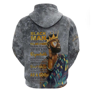 Black Man Africa Zip Hoodie Naturally King