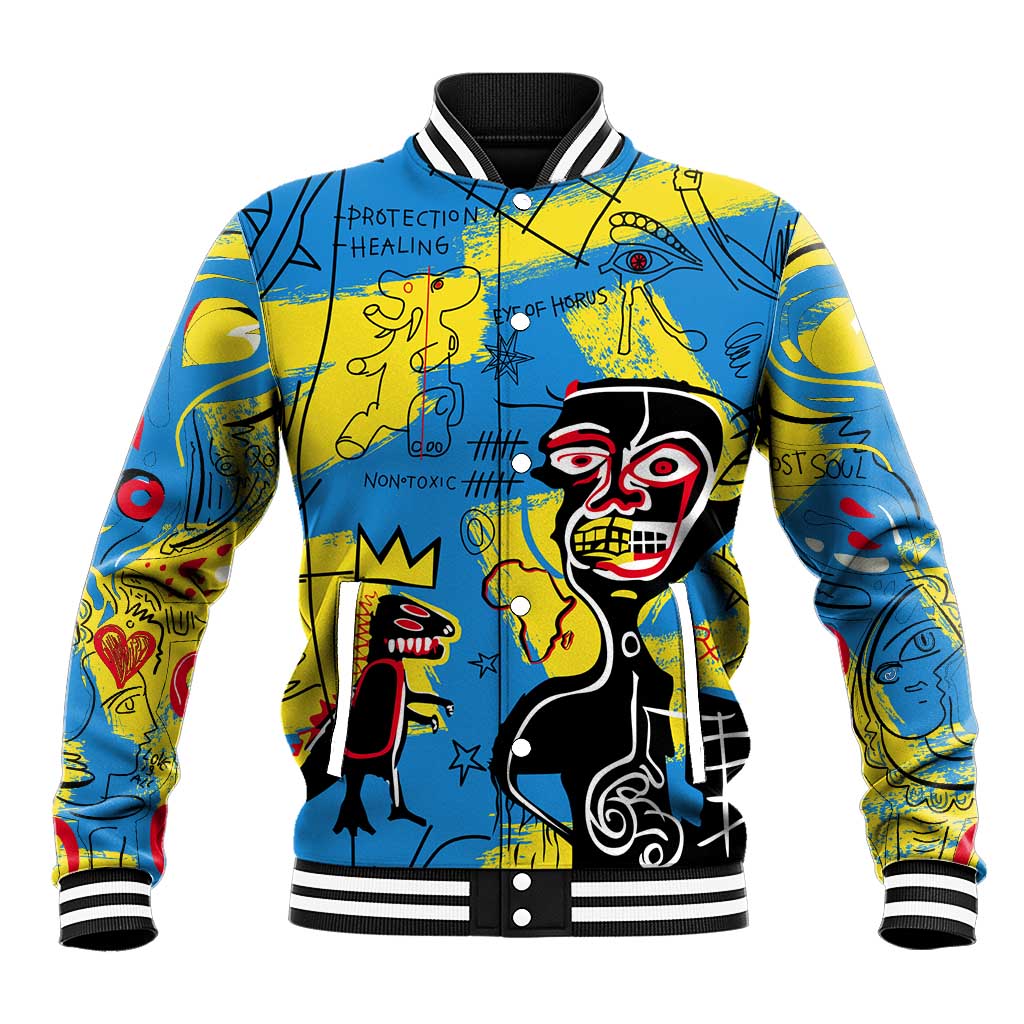 African Art Viva Underground Psychedelic Vintage Style Baseball Jacket DT02