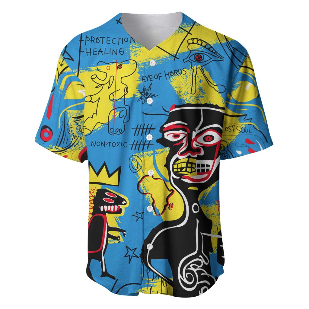 African Art Viva Underground Psychedelic Vintage Style Baseball Jersey