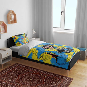 African Art Viva Underground Psychedelic Vintage Style Bedding Set