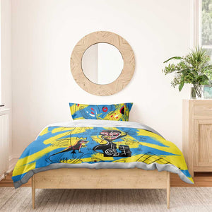 African Art Viva Underground Psychedelic Vintage Style Bedding Set