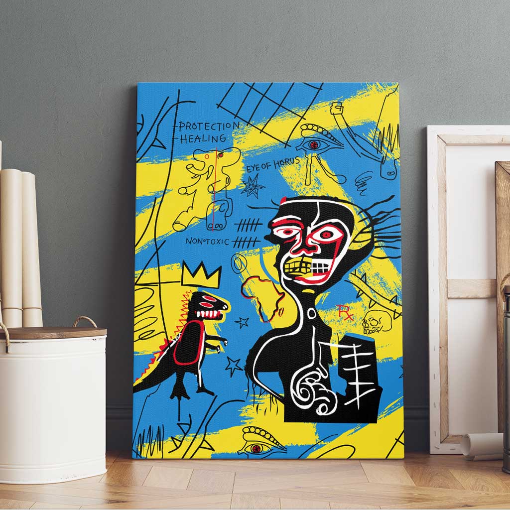 African Art Viva Underground Psychedelic Vintage Style Canvas Wall Art