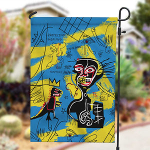 African Art Viva Underground Psychedelic Vintage Style Garden Flag