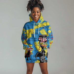 African Art Viva Underground Psychedelic Vintage Style Hoodie Dress