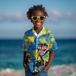 African Art Viva Underground Psychedelic Vintage Style Kid Hawaiian Shirt