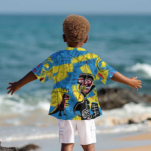 African Art Viva Underground Psychedelic Vintage Style Kid Hawaiian Shirt