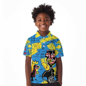 African Art Viva Underground Psychedelic Vintage Style Kid Polo Shirt