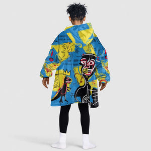 African Art Viva Underground Psychedelic Vintage Style KId Wearable Blanket Hoodie