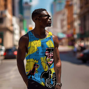 African Art Viva Underground Psychedelic Vintage Style Men Tank Top