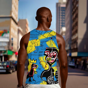 African Art Viva Underground Psychedelic Vintage Style Men Tank Top