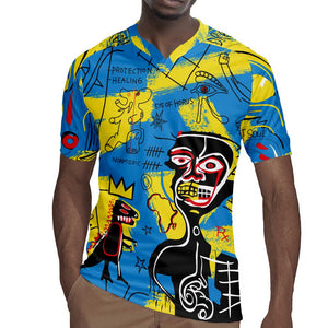 African Art Viva Underground Psychedelic Vintage Style Rugby Jersey