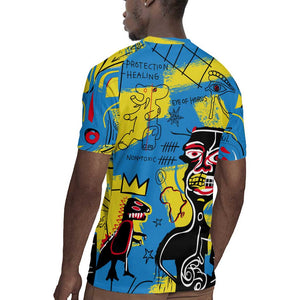 African Art Viva Underground Psychedelic Vintage Style Rugby Jersey