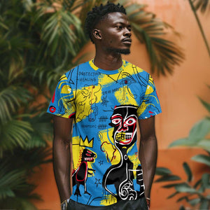 African Art Viva Underground Psychedelic Vintage Style T shirt