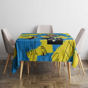 African Art Viva Underground Psychedelic Vintage Style Tablecloth