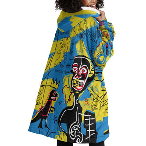 African Art Viva Underground Psychedelic Vintage Style Wearable Blanket Hoodie