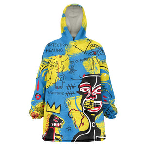 African Art Viva Underground Psychedelic Vintage Style Wearable Blanket Hoodie