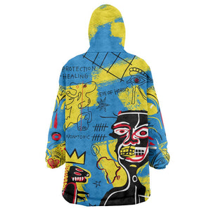 African Art Viva Underground Psychedelic Vintage Style Wearable Blanket Hoodie