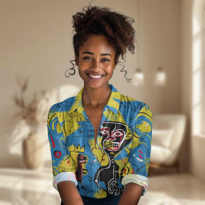 African Art Viva Underground Psychedelic Vintage Style Women Casual Shirt