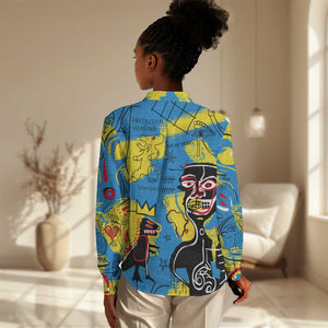 African Art Viva Underground Psychedelic Vintage Style Women Casual Shirt