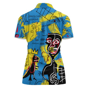 African Art Viva Underground Psychedelic Vintage Style Women Polo Shirt