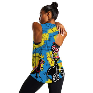 African Art Viva Underground Psychedelic Vintage Style Women Racerback Tank