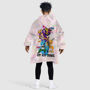 4 Elements Of Hip Hop KId Wearable Blanket Hoodie