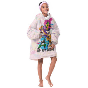 4 Elements Of Hip Hop KId Wearable Blanket Hoodie