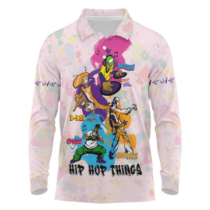 4 Elements Of Hip Hop Long Sleeve Polo Shirt