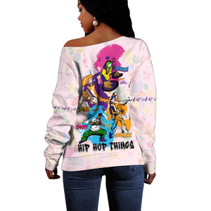 4 Elements Of Hip Hop Off Shoulder Sweater