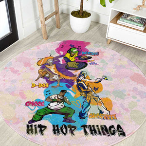 4 Elements Of Hip Hop Round Carpet