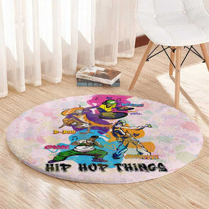 4 Elements Of Hip Hop Round Carpet