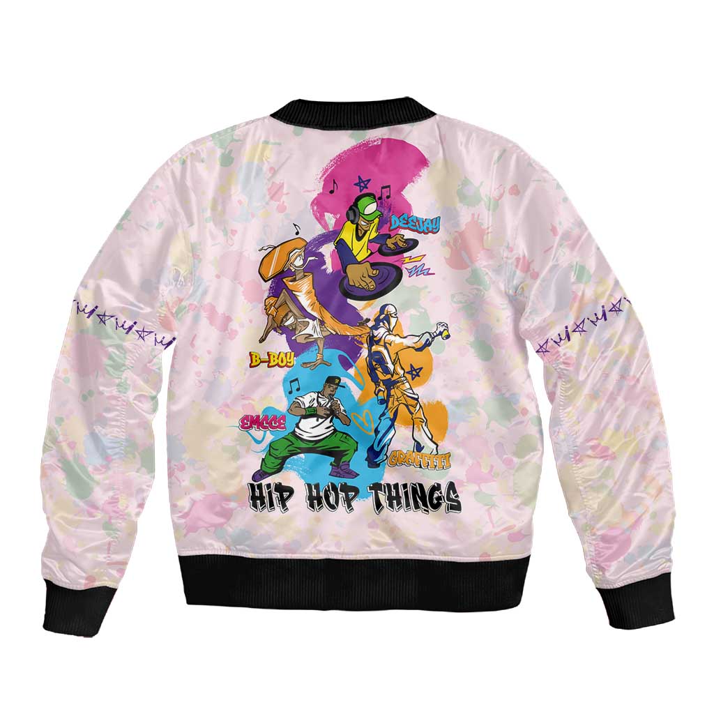 4 Elements Of Hip Hop Sleeve Zip Bomber Jacket