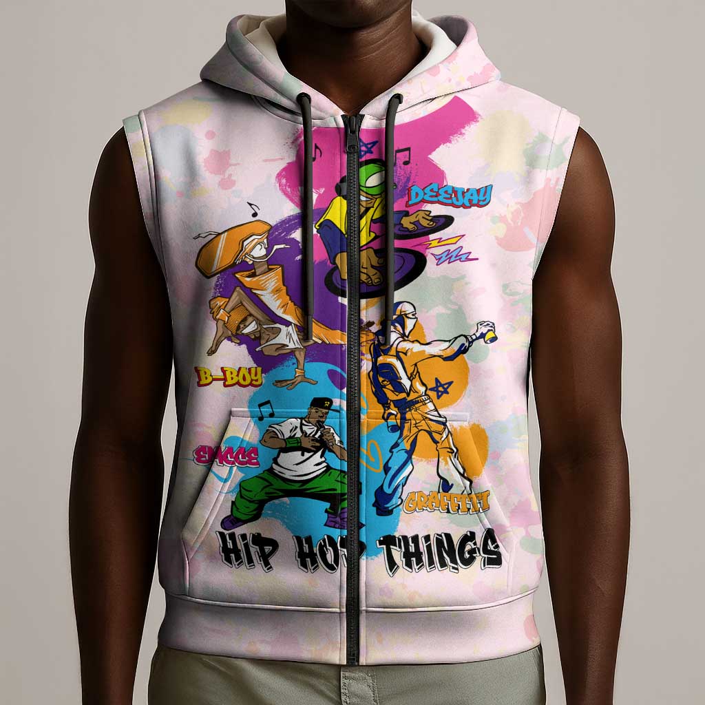 4 Elements Of Hip Hop Sleeveless Zip Hoodie - African Pride