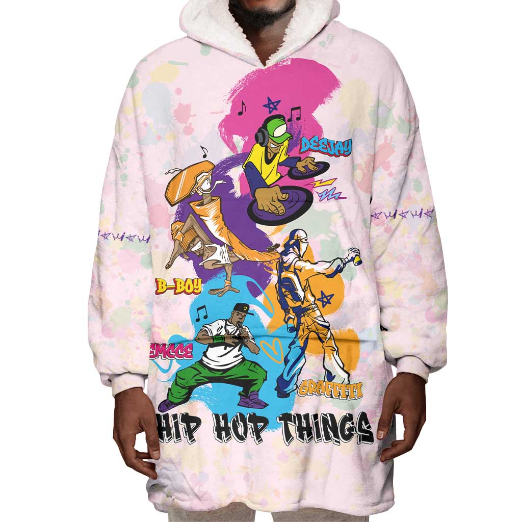 4 Elements Of Hip Hop Wearable Blanket Hoodie