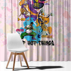 4 Elements Of Hip Hop Window Curtain