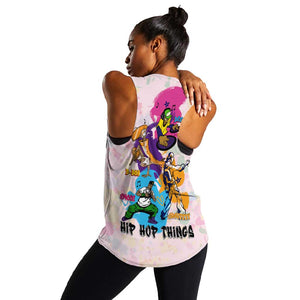 4 Elements Of Hip Hop Women Racerback Tank